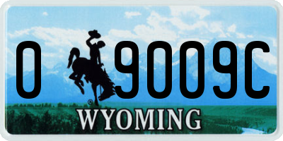 WY license plate 09009C