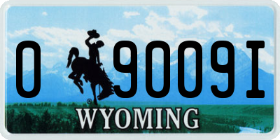 WY license plate 09009I