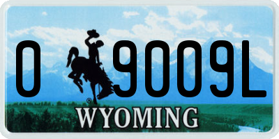 WY license plate 09009L