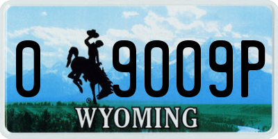 WY license plate 09009P