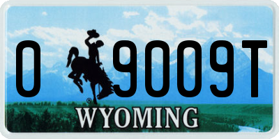 WY license plate 09009T