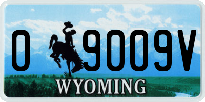 WY license plate 09009V