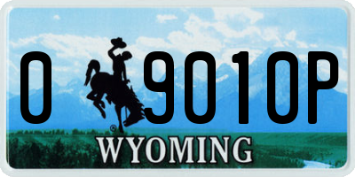 WY license plate 09010P