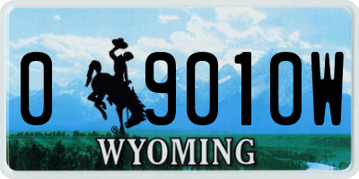 WY license plate 09010W
