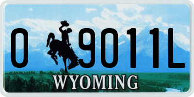 WY license plate 09011L