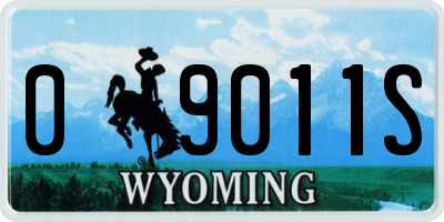 WY license plate 09011S