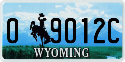 WY license plate 09012C