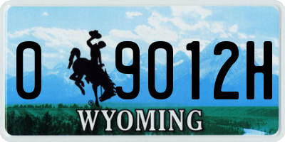 WY license plate 09012H