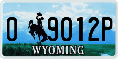 WY license plate 09012P
