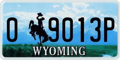 WY license plate 09013P