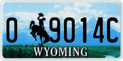 WY license plate 09014C