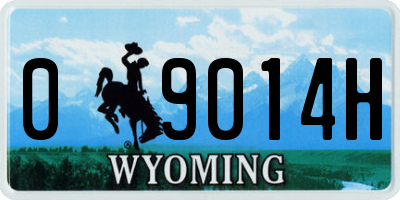 WY license plate 09014H