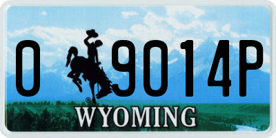 WY license plate 09014P