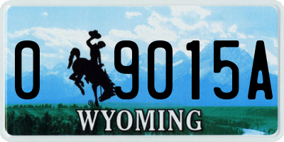 WY license plate 09015A