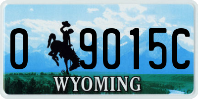 WY license plate 09015C
