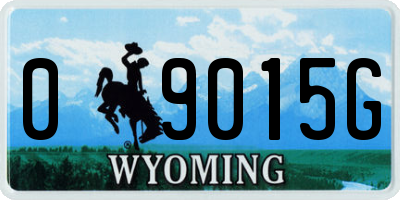 WY license plate 09015G