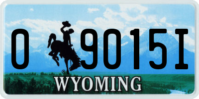 WY license plate 09015I