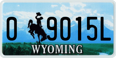 WY license plate 09015L