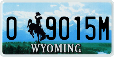 WY license plate 09015M