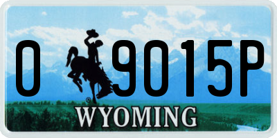 WY license plate 09015P