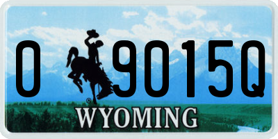 WY license plate 09015Q