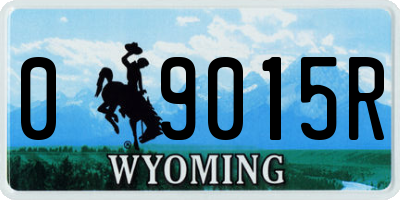 WY license plate 09015R