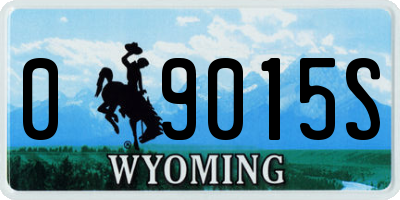 WY license plate 09015S