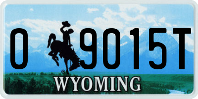 WY license plate 09015T