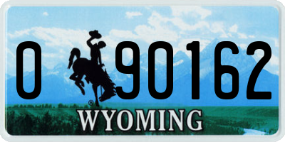 WY license plate 090162