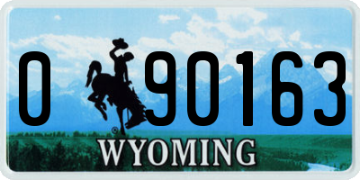 WY license plate 090163
