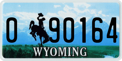WY license plate 090164
