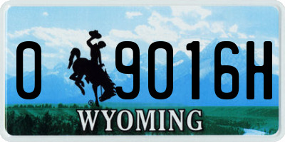 WY license plate 09016H