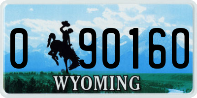 WY license plate 09016O