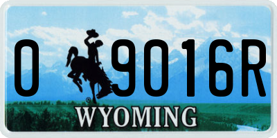 WY license plate 09016R