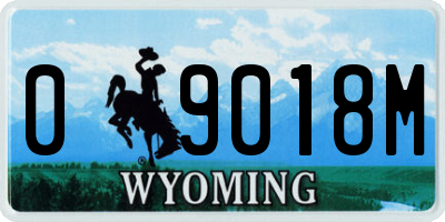 WY license plate 09018M