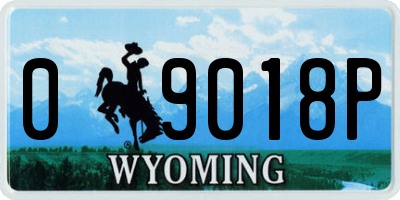 WY license plate 09018P