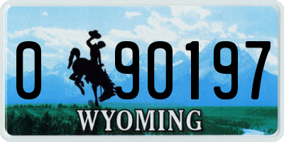 WY license plate 090197