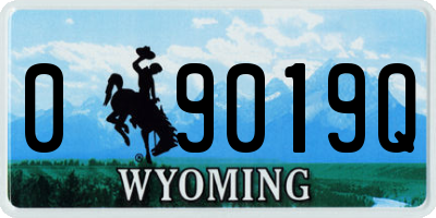 WY license plate 09019Q