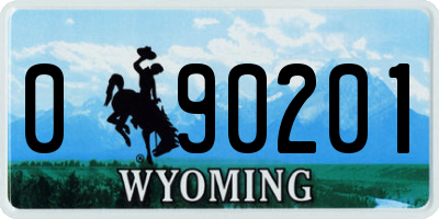 WY license plate 090201