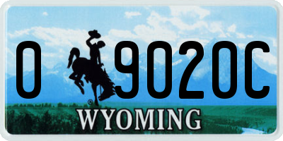 WY license plate 09020C