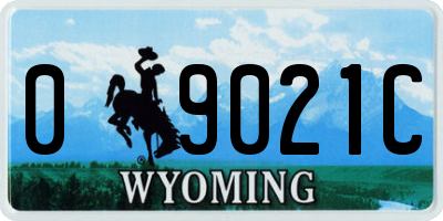 WY license plate 09021C