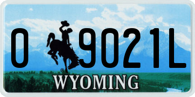 WY license plate 09021L