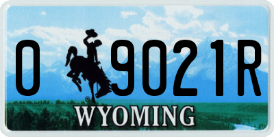 WY license plate 09021R