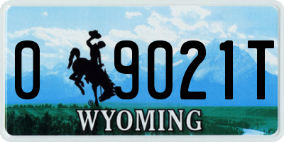 WY license plate 09021T