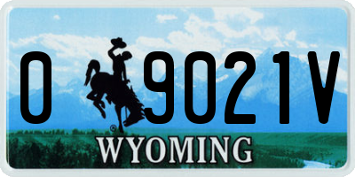 WY license plate 09021V