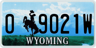 WY license plate 09021W