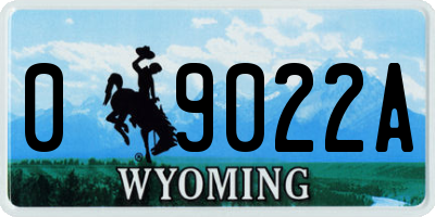 WY license plate 09022A