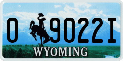 WY license plate 09022I