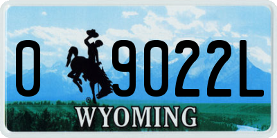 WY license plate 09022L