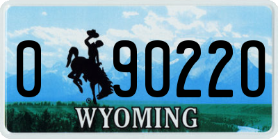 WY license plate 09022O